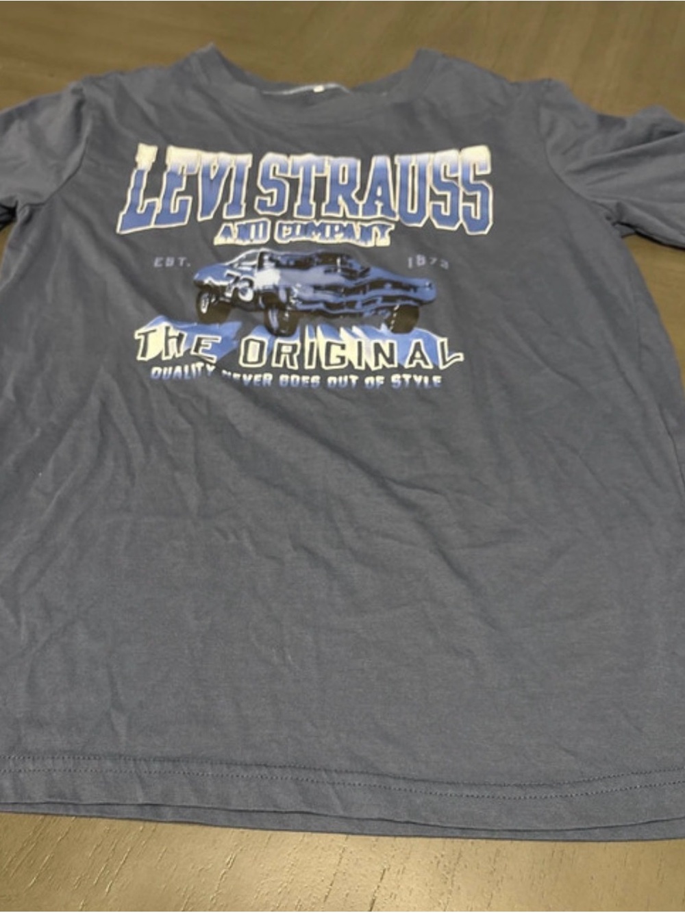 Levi's Blue Graphic Short-Sleeve Tee with Car Print